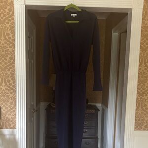 L'Academie Deep Blue Long Sleeve Dress
